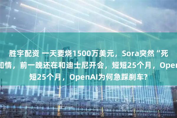 胜宇配资 一天要烧1500万美元，Sora突然“死亡”! 团队员工不知情，前一晚还在和迪士尼开会，短短25个月，OpenAI为何急踩刹车?